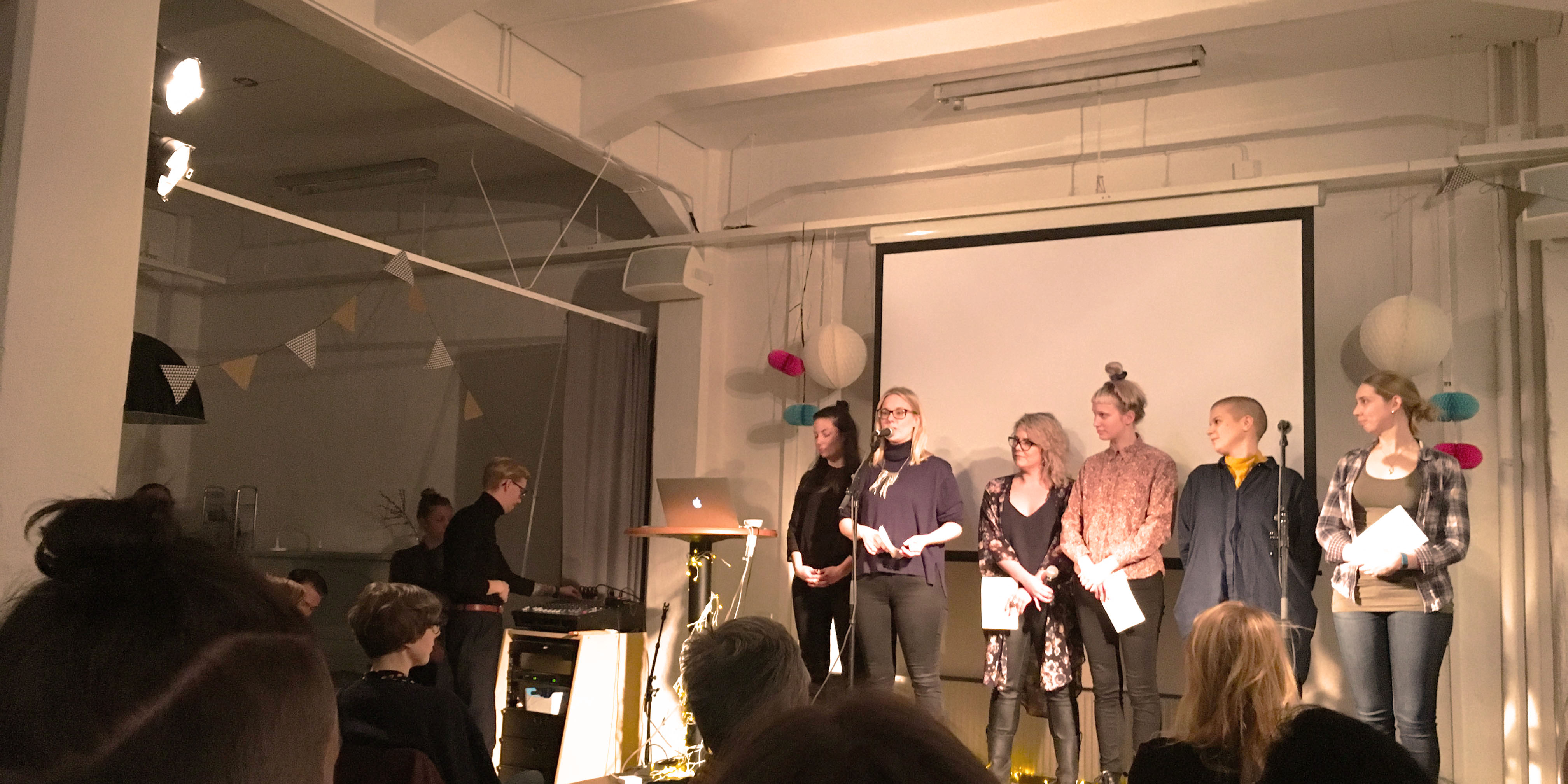 Bild från presentation av projektet på Göteborgs Litteraturhus, vintern 2017. Foto: Anna Bergström